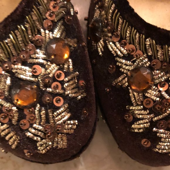 Brand New Colin Stuart Women's Beaded Embellished Suede Platform High Heels - Picture 5 of 6